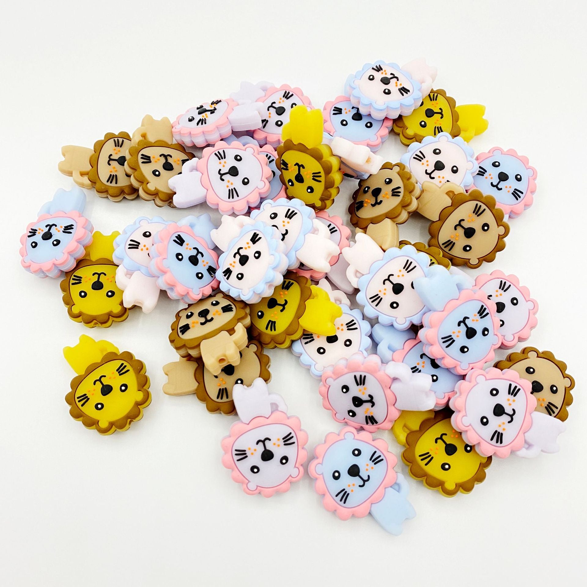 Wholesale 10PCS Silicone Lion Beads